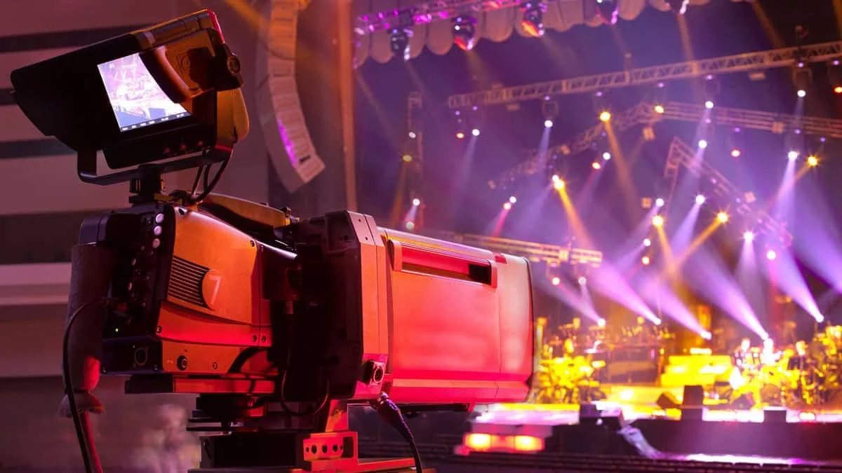 HD-Podcast-Videokamera mit TV-Studio-Lens